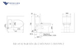 Bồn cầu 2 khối INAX C-504VWN-2 + Nắp Đóng Êm