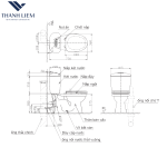 Bàn cầu 2 khối Inax C-306VPT/BW1