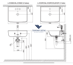 Chậu treo tường Inax AL-312VEC/BW1