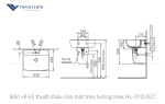 Chậu rửa mặt treo tường Inax AL-312VEC