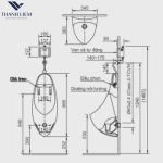 Tiểu Nam Inax U-417V/BW1