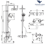 Sen tắm cây nhiệt độ Inax BFV-3415T-7C