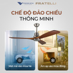 Quạt Trần Fratelli 5 Cánh Nhựa ABS Vân Gỗ Xẫm FSE01N