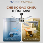 Quạt Trần Đèn Fratelli 6 Cánh Nhựa ABS Xám FSE06S