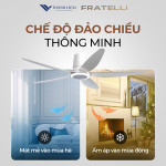 Quạt Trần Đèn Fratelli 5 Cánh Nhựa ABS Xám Bạc FSH04S