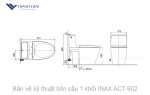 Bồn cầu 1 khối INAX ACT-902 + nắp điện tử CW-H17VN