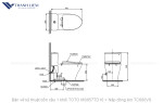 Bồn cầu 1 khối TOTO MS857TD10 + Nắp đóng êm TC600VS