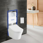 Bồn cầu treo tường TOTO CW553C + Nắp rửa điện tử