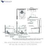 Bồn cầu thông minh TOTO CS911VT kết hợp nắp rửa điện tử TCF87320GAA