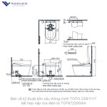 Bồn cầu thông minh Neorest LS TOTO CS911VT kết hợp nắp rửa điện tử TCF87220GAA
