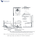 Bồn cầu thông minh Neorest LS TOTO CS911VT kết hợp nắp rửa điện tử TCF87120GAA