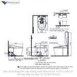Bồn cầu thông minh Neorest AS TOTO CS921VT kết hợp nắp rửa điện tử TCF85510GAA