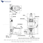 Bồn cầu treo tường TOTO CW542HME5U tích hợp nắp rửa điện TCF794CZ