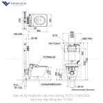 Bồn cầu treo tường TOTO CW522EA tích hợp nắp đóng êm TC804C2Z