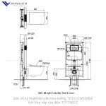 Bồn cầu treo tường TOTO CW522EA tích hợp nắp rửa điện TCF796CZ