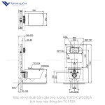 Bồn cầu treo tường TOTO CW522EA tích hợp nắp đóng êm TC512A