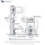 Bồn cầu treo tường TOTO CW812REA tích hợp nắp rửa điện TCF47360GAA