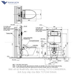 Bồn cầu treo tường TOTO CW822RA  kèm nắp điện tử TCF24410AAA