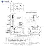 Bồn cầu treo tường TOTO CW822RFVA1 kèm nắp đóng êm TC600VS