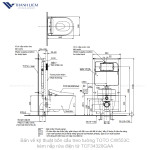 Bồn cầu treo tường TOTO CW553 kết hợp nắp rửa điện tử TCF34320GAA