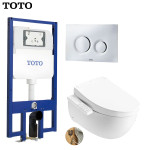 Bồn cầu treo tường TOTO CW812RA kèm nắp rửa điện TCF33461GAA