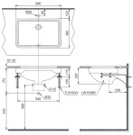 Chậu lavabo âm bàn TOTO LW1536V#XW