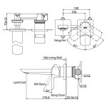 Vòi Lavabo TOTO TLG02310BB  Nóng Lạnh Gắn Tường