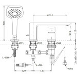 Vòi Xả Bồn Tắm TOTO TBG02305BB Gật Gù 3 Lỗ 