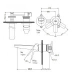 Vòi lavabo nóng lạnh gắn tường GS TOTO TLG03308BB