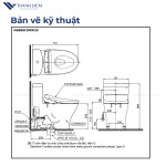 Bồn cầu thông minh TOTO MS889CDRW25 kết hợp nắp điện tử Washlet S5 TCF34461GAA