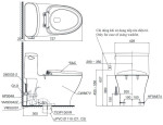 Bồn Cầu Điện Tử TOTO MS887CRW17#XW Nắp Rửa Washlet TCF23460AAA C2 Giấu Dây