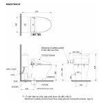  Bồn cầu 1 khối TOTO MS857DW18#XW nắp điện tử TCF23710AAA Washlet C2 cơ bản 