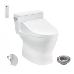  Bồn cầu TOTO MS188VKW14#XW T53P100VR 1 khối nắp điện tử Washlet C5 TCF24410AAA 