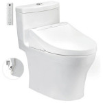  Bồn cầu TOTO MS889DRW14#XW 1 khối nắp điện tử Washlet C5 TCF24410AAA 