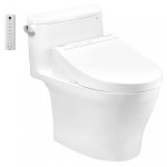  Bồn cầu TOTO MS887CRW15#XW 1 khối nắp điện tử Washlet C5 TCF24460AAA giấu dây 