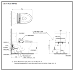  Bồn cầu TOTO CS769CDRW15#XW 2 khối nắp điện tử Washlet C5 TCF24460AAA giấu dây 