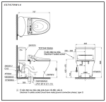  Bồn cầu TOTO CS767RW14#XW 2 khối nắp điện tử Washlet C5 TCF24410AAA 