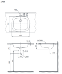  Chậu lavabo dương vành TOTO L763#XW