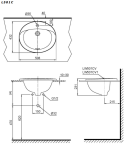  Chậu lavabo dương vành TOTO L501C#XW