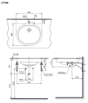  Chậu rửa mặt lavabo âm bàn TOTO LT764#XW 