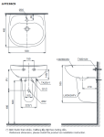  Chậu lavabo treo tường TOTO LHT236CS#W chân lửng 