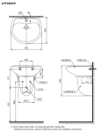  Chậu lavabo treo tường TOTO LHT300CR#W chân lửng 