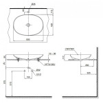 Chậu lavabo đặt bàn TOTO LT4706#MBL (LT4706MBL) đen mờ vành mỏng Linear Ceram 