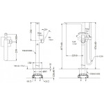  Vòi xả bồn tắm TOTO TBG02306BA#BFG đặt sàn nóng lạnh 