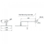 Bát Sen TOTO TBW08003A#BFG Vuông 300mm Dòng G Gắn Tường Màu Vàng Pháp Mờ