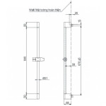 Thanh Trượt Sen Tắm TOTO TBW07019A#BFG 740mm Màu Vàng Pháp Mờ