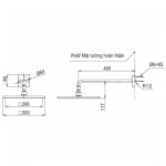 Bát Sen TOTO TBW08003A#BGP Vuông 300mm Dòng G Gắn Tường Màu Xám Than Chì Mờ