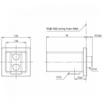 Cút Nối Tường TOTO TBW08010B#BGP Kèm Gác Sen Màu Xám Than Chì Mờ