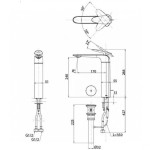 Vòi Lavabo TOTO TLP03301A1#BRG Nóng Lạnh Cổ Cao Vàng Hồng