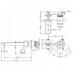 Vòi Lavabo TOTO TLG04310BB#BRG Nóng Lạnh Gắn Tường Màu Vàng Hồng